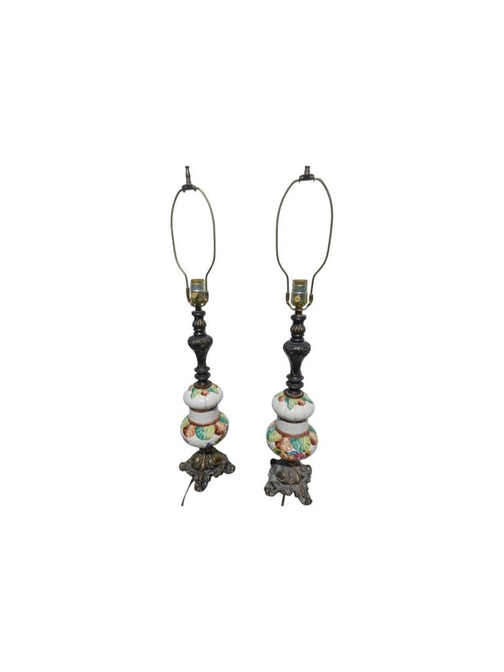 Capodimonte lamps X2 Italy working